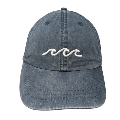 Wave Alpha Chi Omega Slideback Hat Blue One Size Leather Strap Adams