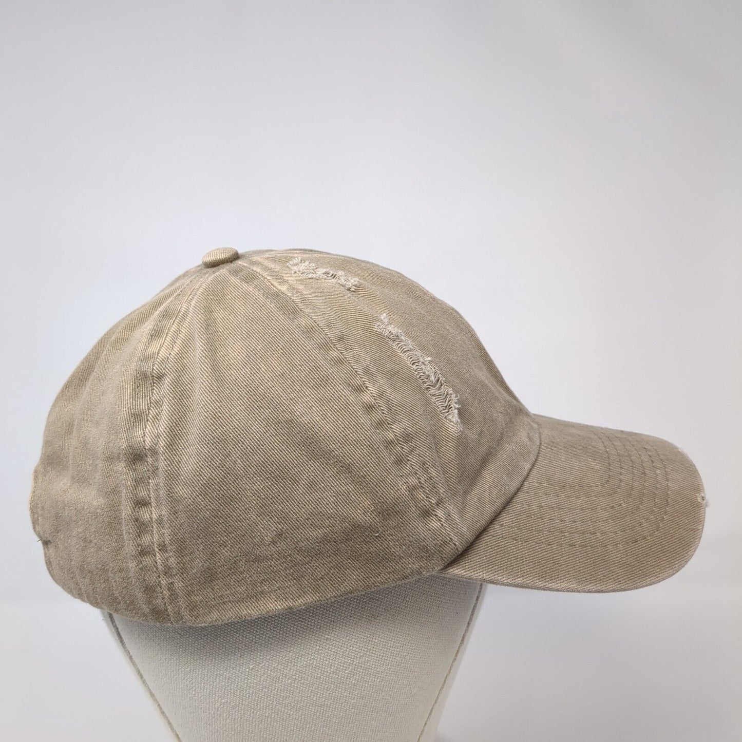 David And Young Slideback Hat Brown One Size Adjustable Blank Distressed