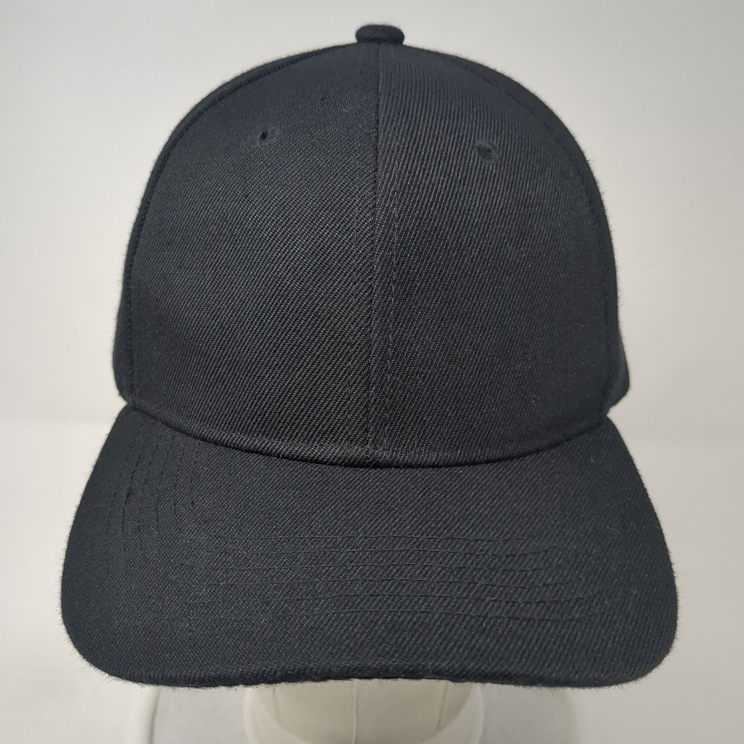 Unbranded Baseball Cap Black One Size Adjustable Vented Holes 6 Panel Blank