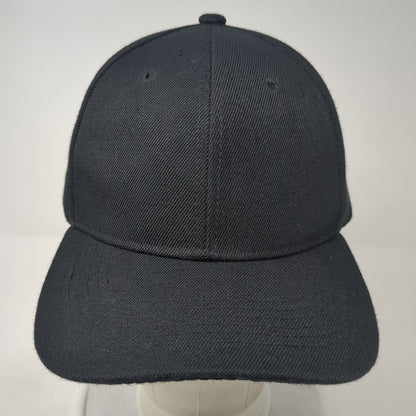 Unbranded Baseball Cap Black One Size Adjustable Vented Holes 6 Panel Blank