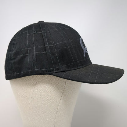 Cinch Baseball Cap Black XL Flexfit Grid Pattern Lead Dont Follow Embroidery Hat