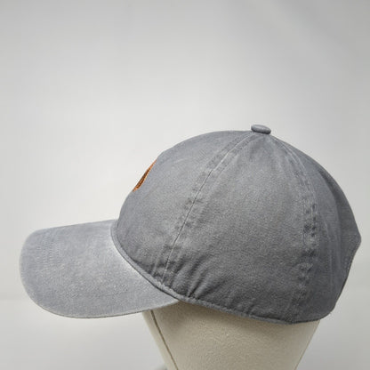 David And Young Slideback Hat Gray One Size Adjustable Embroidered Dog