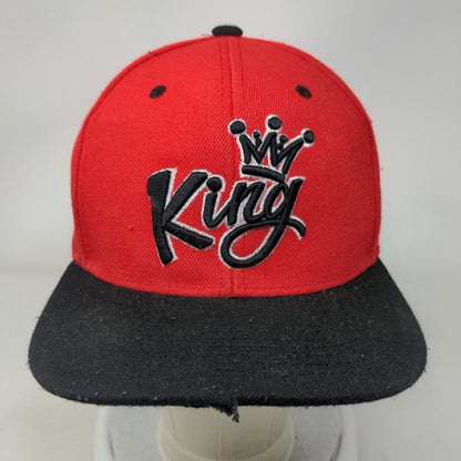Ring of Fire Snapback Hat Red Black OS Embroidered King Crown Logo Acrylic