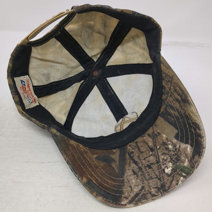 Competition Headwear Snapback Brown Camo Realtree Made In USA Hat Vintage