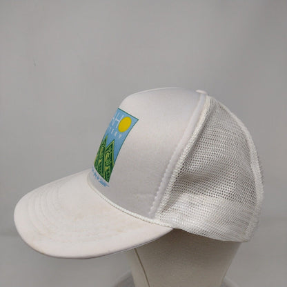 Idaho Lottery Snapback Trucker Hat Cream One Size Adjustable Mesh Back Rope