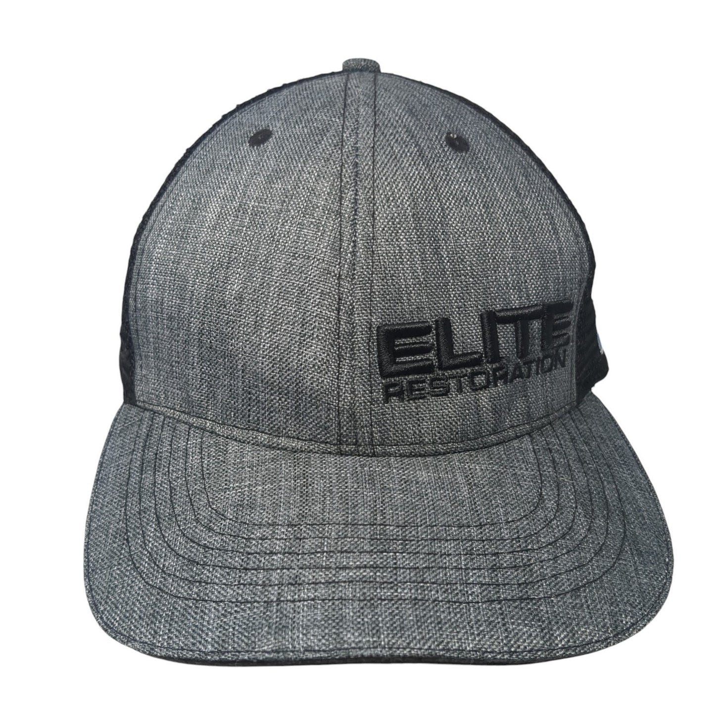 Elite Restoration Snapback Mesh Back Trucker Hat Gray One Size Adjustable