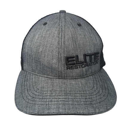 Elite Restoration Snapback Mesh Back Trucker Hat Gray One Size Adjustable