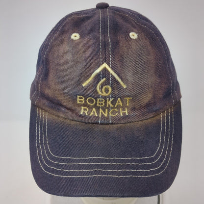 Bobkat Ranch Slideback Hat Blue One Size Adjustable Embroidered 6 Panel Otto