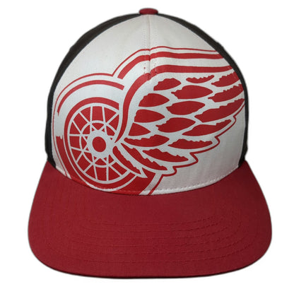 American Needle Detroit Red Wings NHL 5 Panel Snapback Hat Black Red White OSFM
