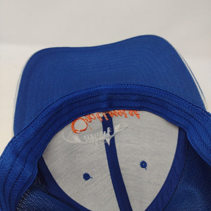 Optimist Football Fitted Trucker Hat Blue S/M Embroidered Mesh Back Richardson