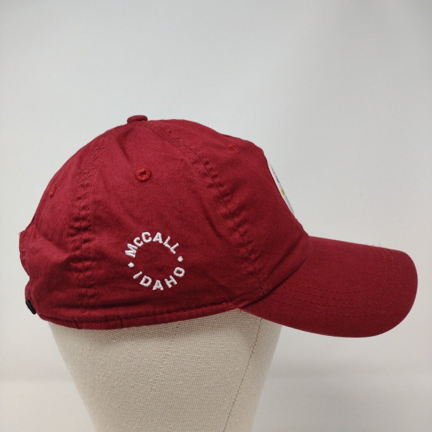 Mile High Marina McCall Idaho Strapback Hat Red OS Classic Cut Ahead Lightweight
