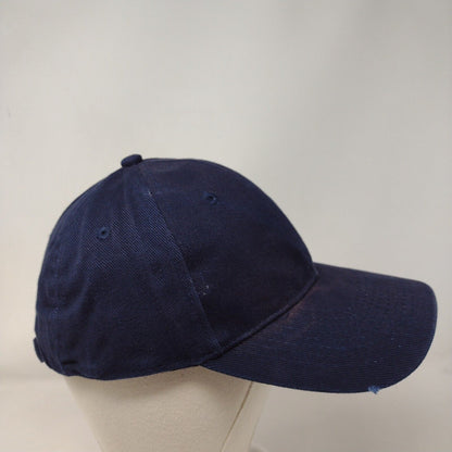 Basic Editions Slideback Hat Blue OSFM Adjustable Solid Blank 6 Panel