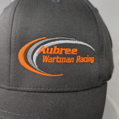Aubree Wartman Racing Fitted Hat Gray L/XL Flexfit Embroidered Port Authority