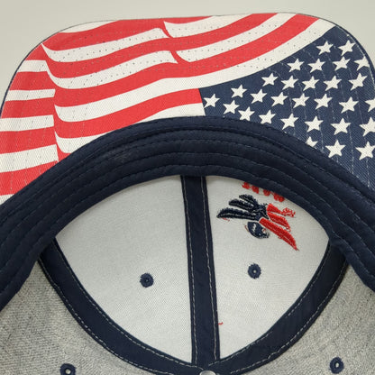 Gray Blue Snapback One Size Team RWB Eagle Hat US Flag Underbill #EAGLEFIRE