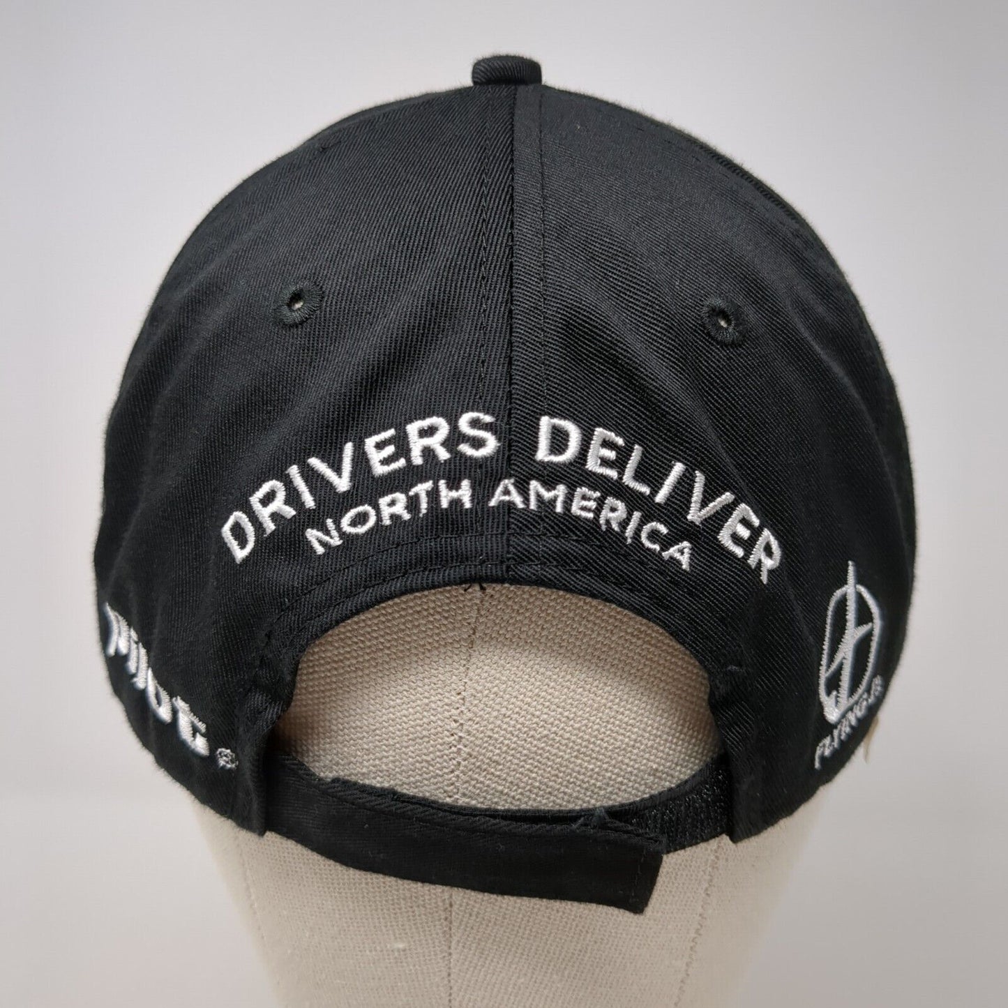 Road Warrior Strapback Hat Black One Size Drivers Deliver North America