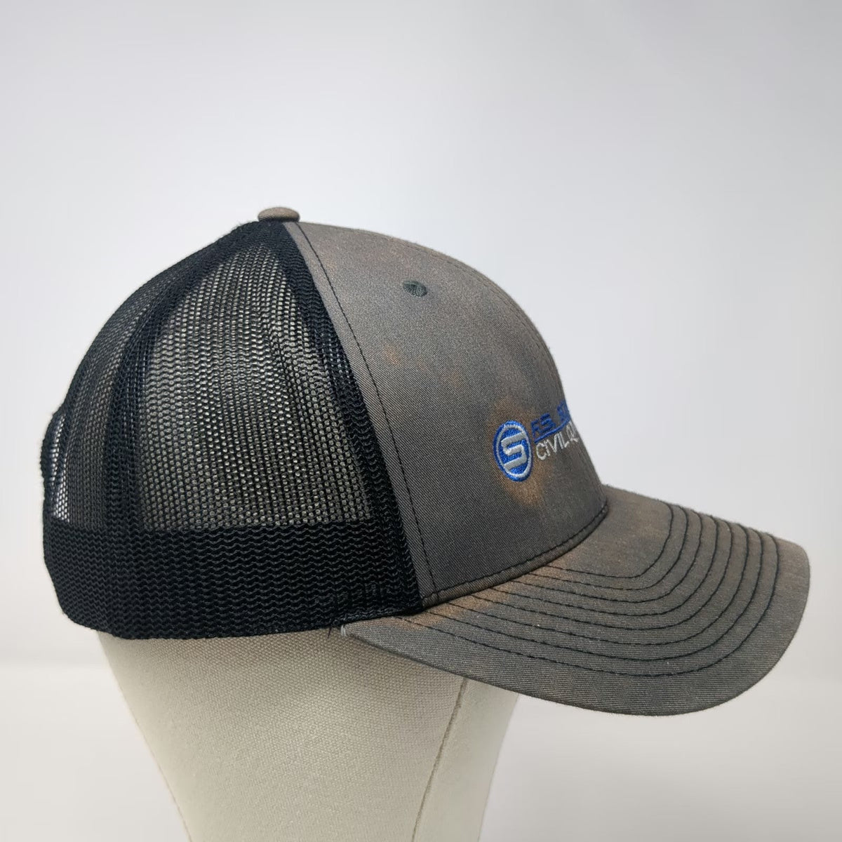Richardson Trucker Hat Gray One Size F.S. Scarbrough Civil Contractors Snapback
