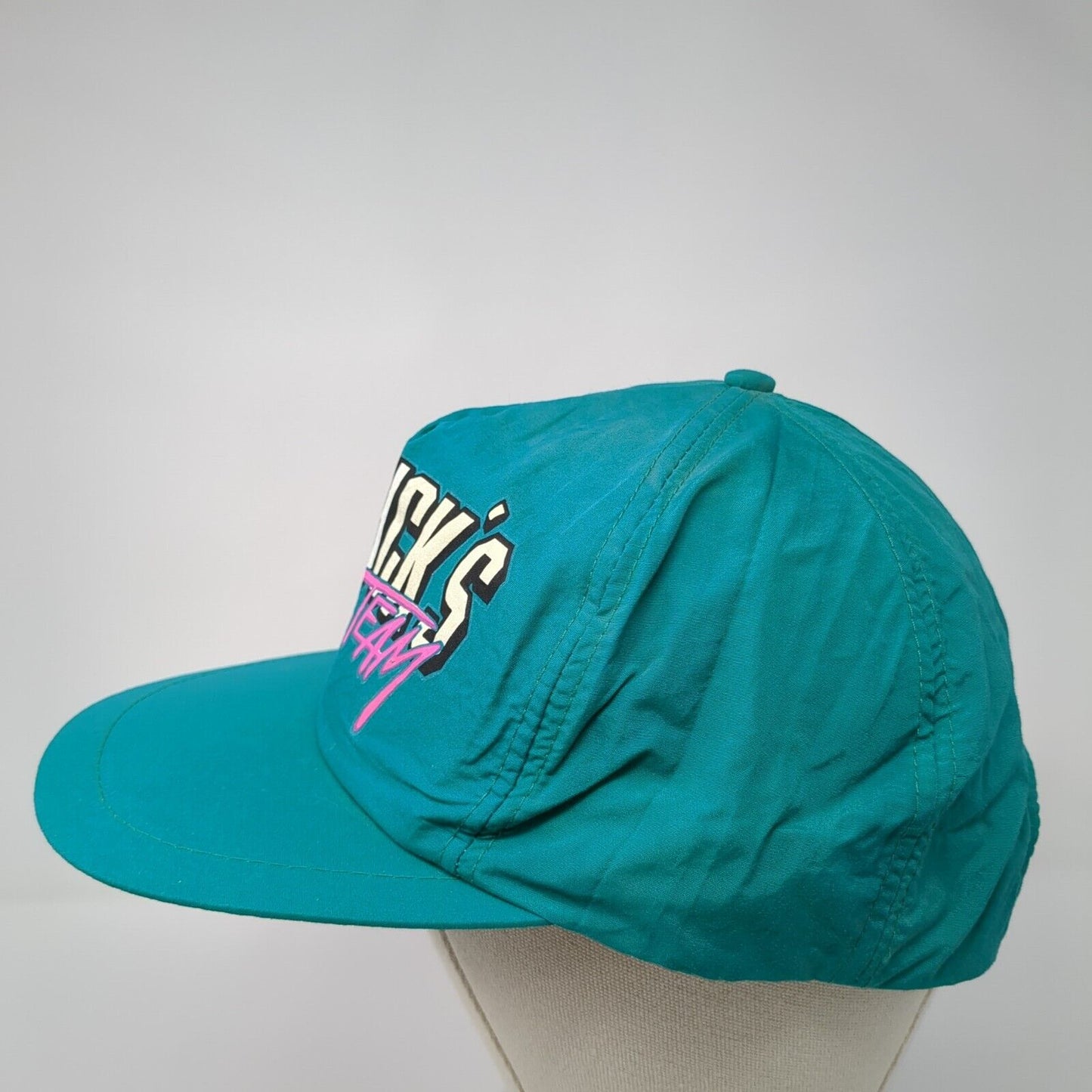 Schuck's Racing Team Snapback Hat Green One Size Adjustable Lightweight Nylon