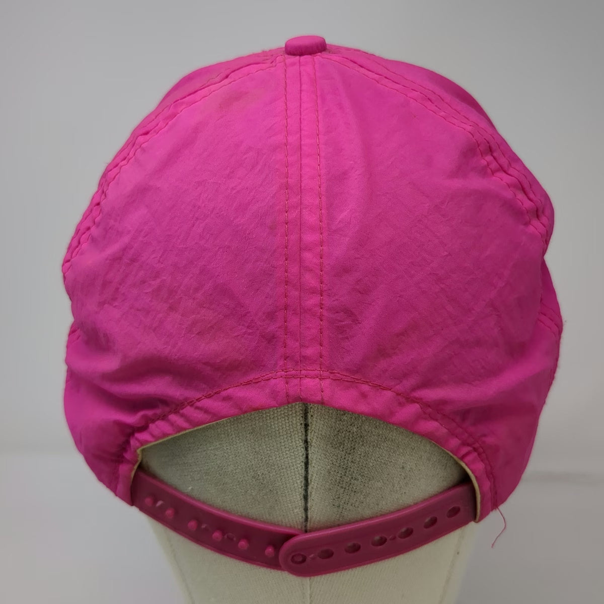 Camel Cigarettes 5 Panel Pink Blue Nylon Snapback Hat Embroidered Logo Vintage
