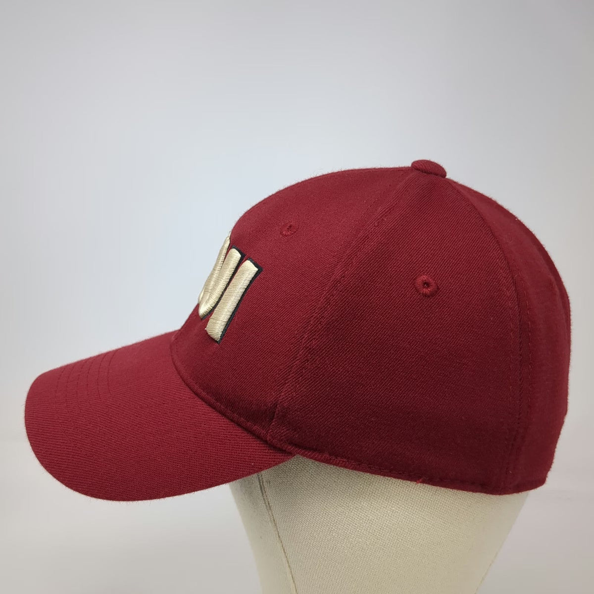 Top of the World CWI NCAA Baseball Cap Red Gold Black M One Fit Stretch Logo Hat