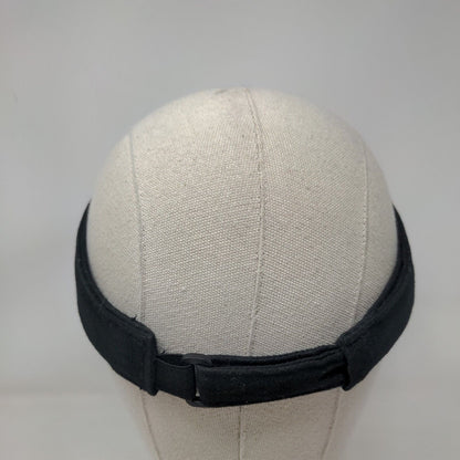 Unbranded Strapback Sun Visor Cap Hat Black OSFA 100% Cotton Adjustable