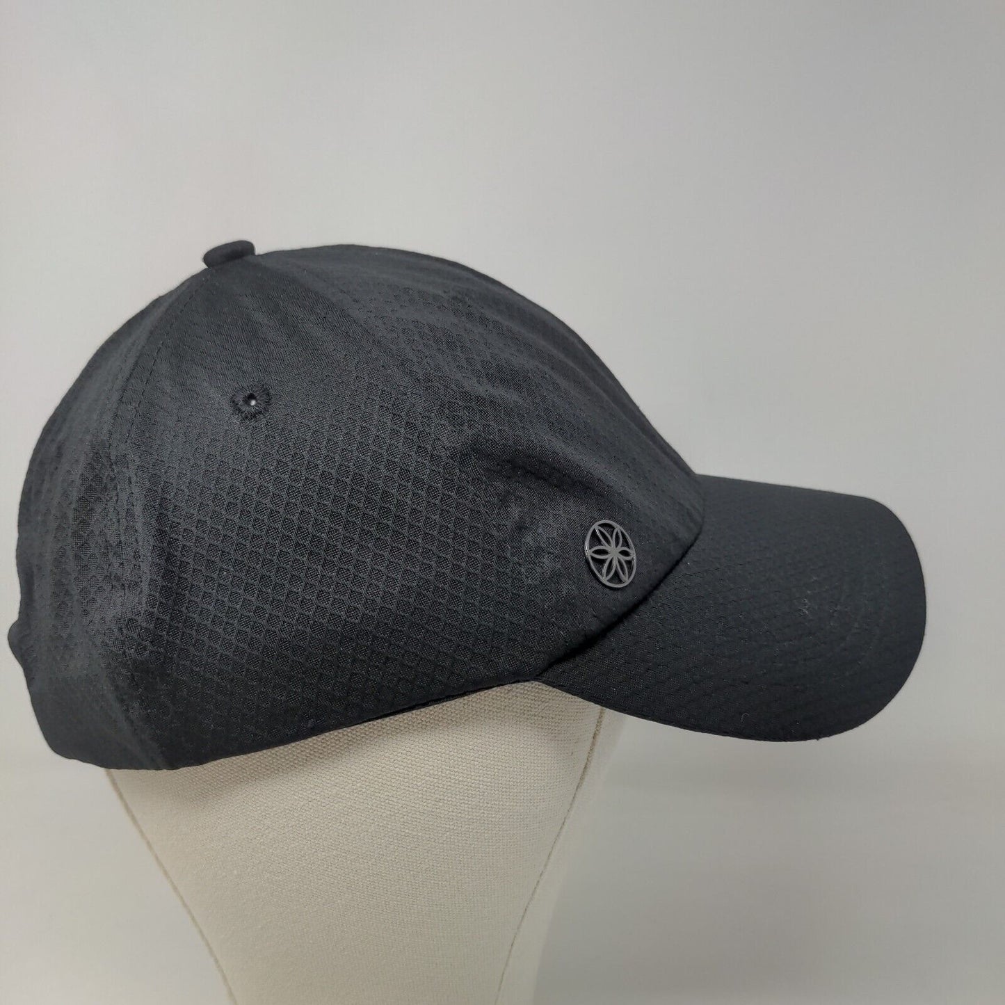 Gaiam Men's Slideback Hat Black Adjustable 3D Logo Polyester Spandex