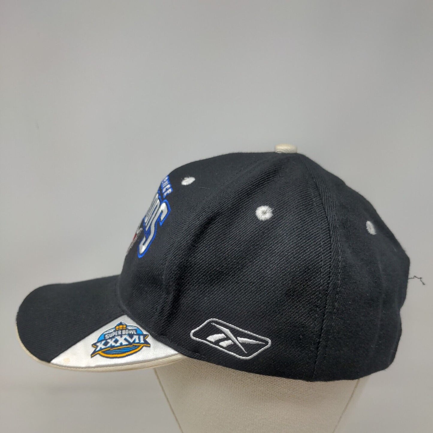 Tampa Bay Buccaneers Super Bowl XXXVII Strapback Hat Black Autographed NFL