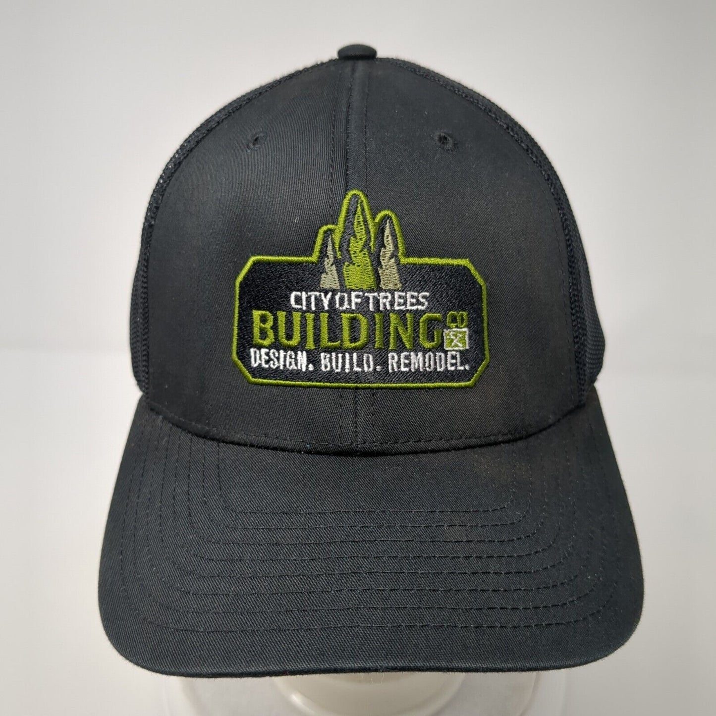 City of Trees Building Co Design Build Remodel Trucker Hat Black OS Mesh Back