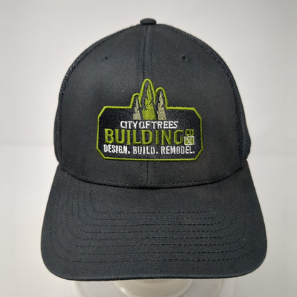 City of Trees Building Co Design Build Remodel Trucker Hat Black OS Mesh Back