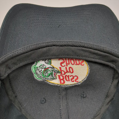 Bass Pro Shops Snapback Black One Size Hat Gone Fishing Bass Fish Patch Logo