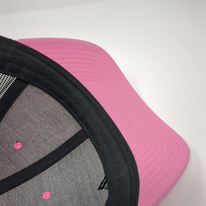 Richardson Snapback Trucker Hat Pink M/L Embroidered Logo Colorblock