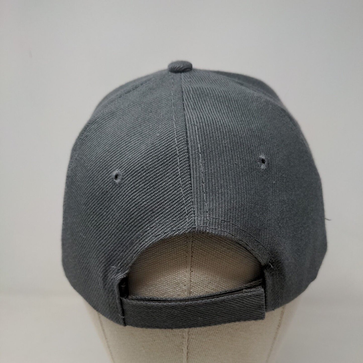 Unbranded Men's Strapback Hat Gray Adjustable Embroidered USA Eagle Patriotic