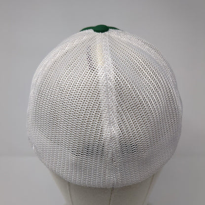 E-M Construction Fitted Mesh Back Trucker Hat Green 7 3/8-8 Colorblock