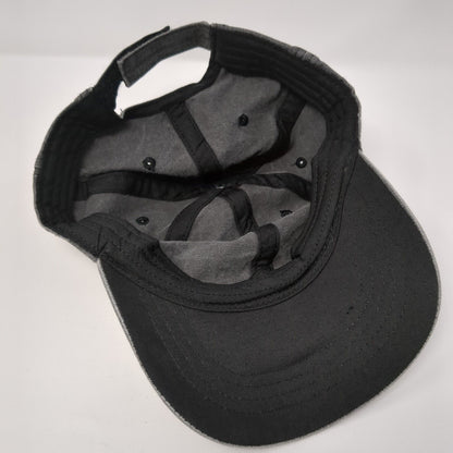 Unbranded Strapback Hat Gray One Size Adjustable Vented Holes 6 Panel Blank