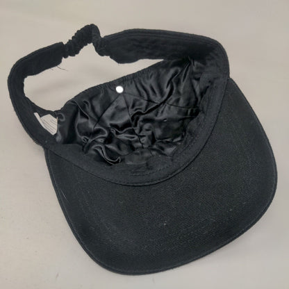 Black & Beautiful Fitted Sun Visor Hat Cap Black One Size Embroidered Lined
