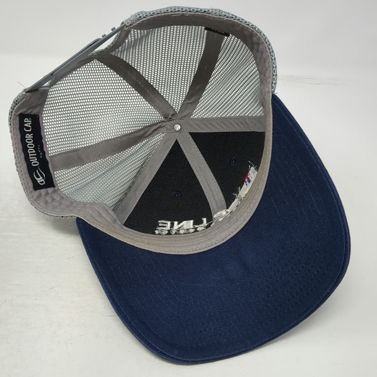 Outdoor Cap Trucker Hat Blue One Size Snapback Mesh Top Line Appliance Center