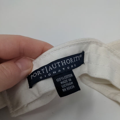 Luby Bay 1911 Strapback Sun Visor Hat White OSFA Solid Embroidered