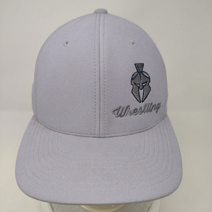 Wrestling Strapback Hat Gray OSFA Embroidered Flexfit Port Authority