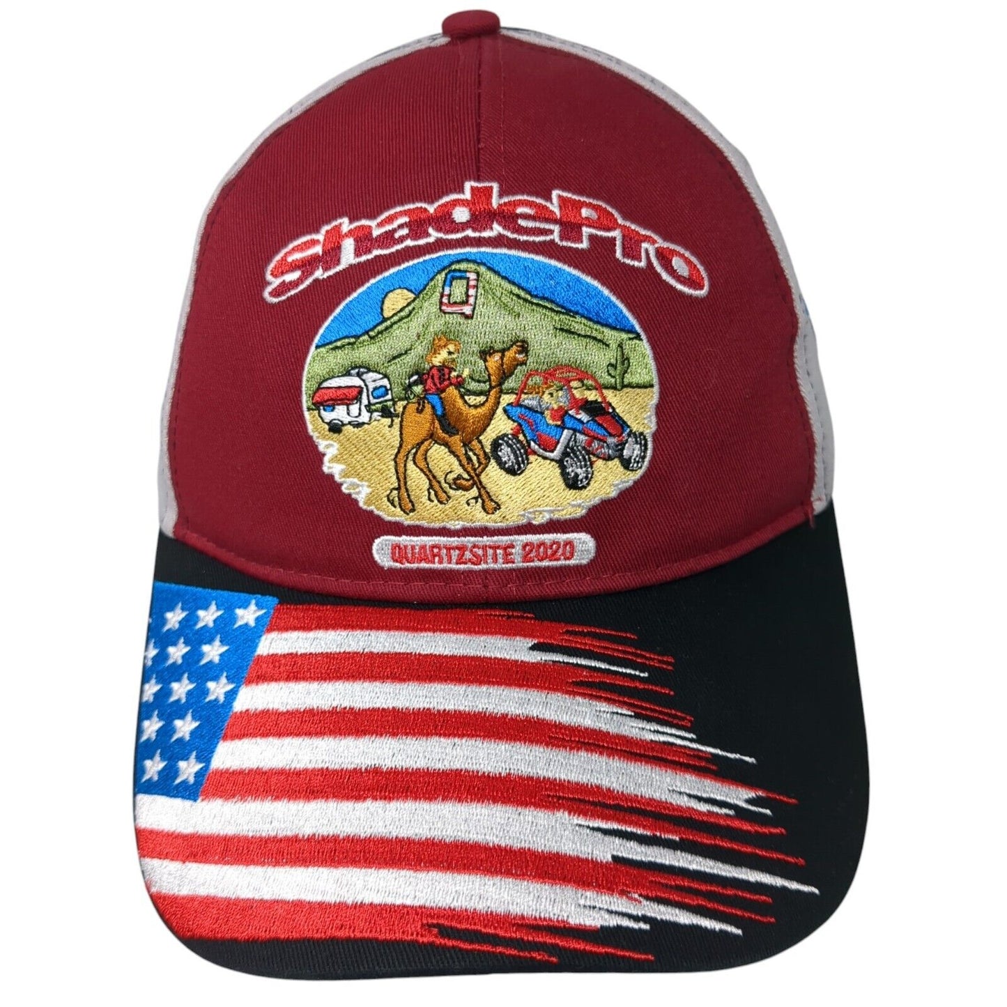 ShadePro Quartzsite 2020 Strapback Hat Multicolor One Size USA Flag