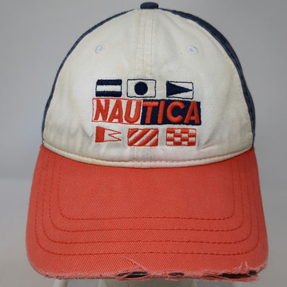 Nautica Slideback Baseball Cap Blue One Size Nautical Signal Flags Cotton Hat