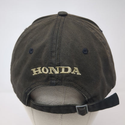 Honda Logo Slideback Hat Black One Size Adjustable Solid Embroidered