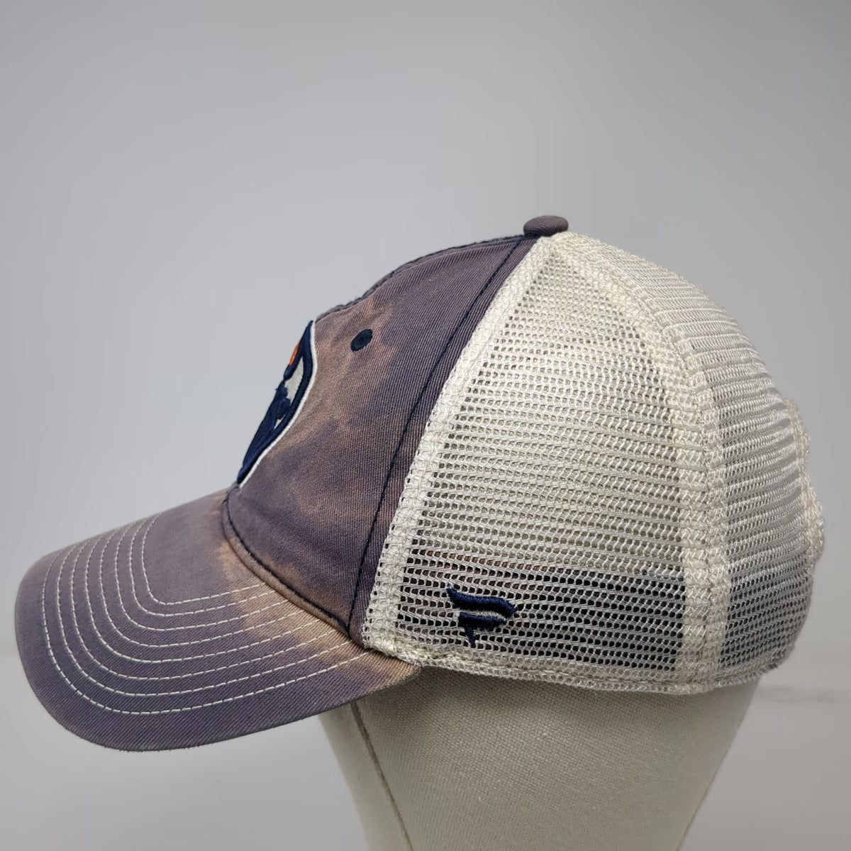 Edmonton Oilers NHL Fanatics Trucker Hat Blue White One Size Snapback Mesh Back