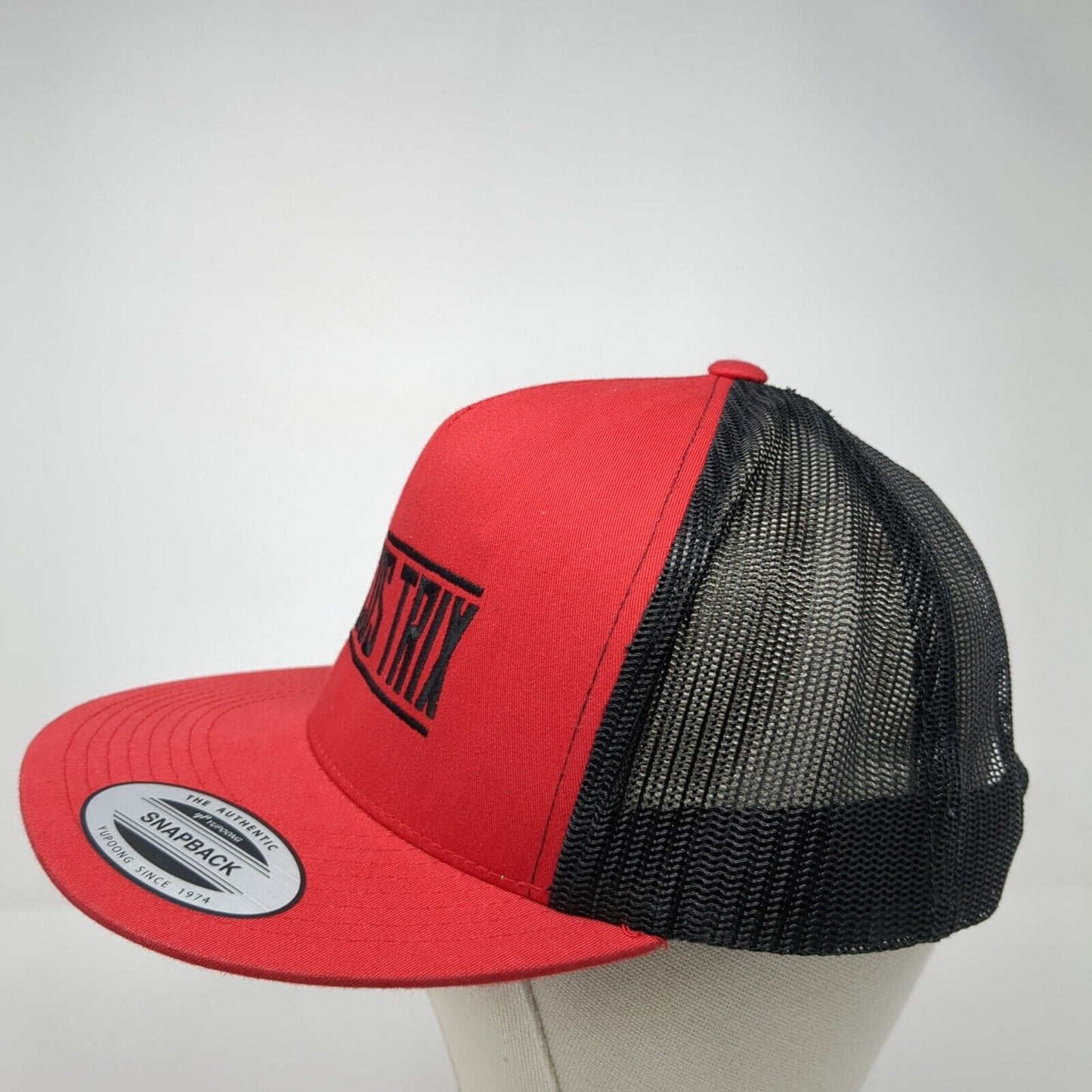Circus Trix Snapback Mesh Back Trucker Hat Red One Size Classics Yupoong