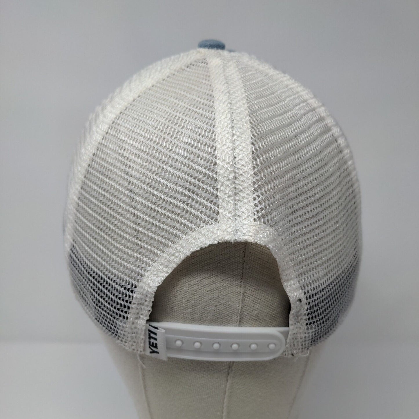 YETI Built For The Wild Snapback Trucker Hat Blue OSFA Adjustable Mesh Back