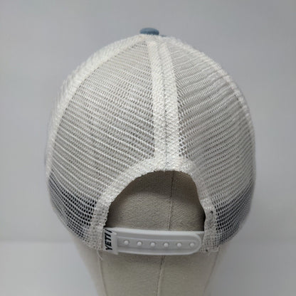 YETI Built For The Wild Snapback Trucker Hat Blue OSFA Adjustable Mesh Back