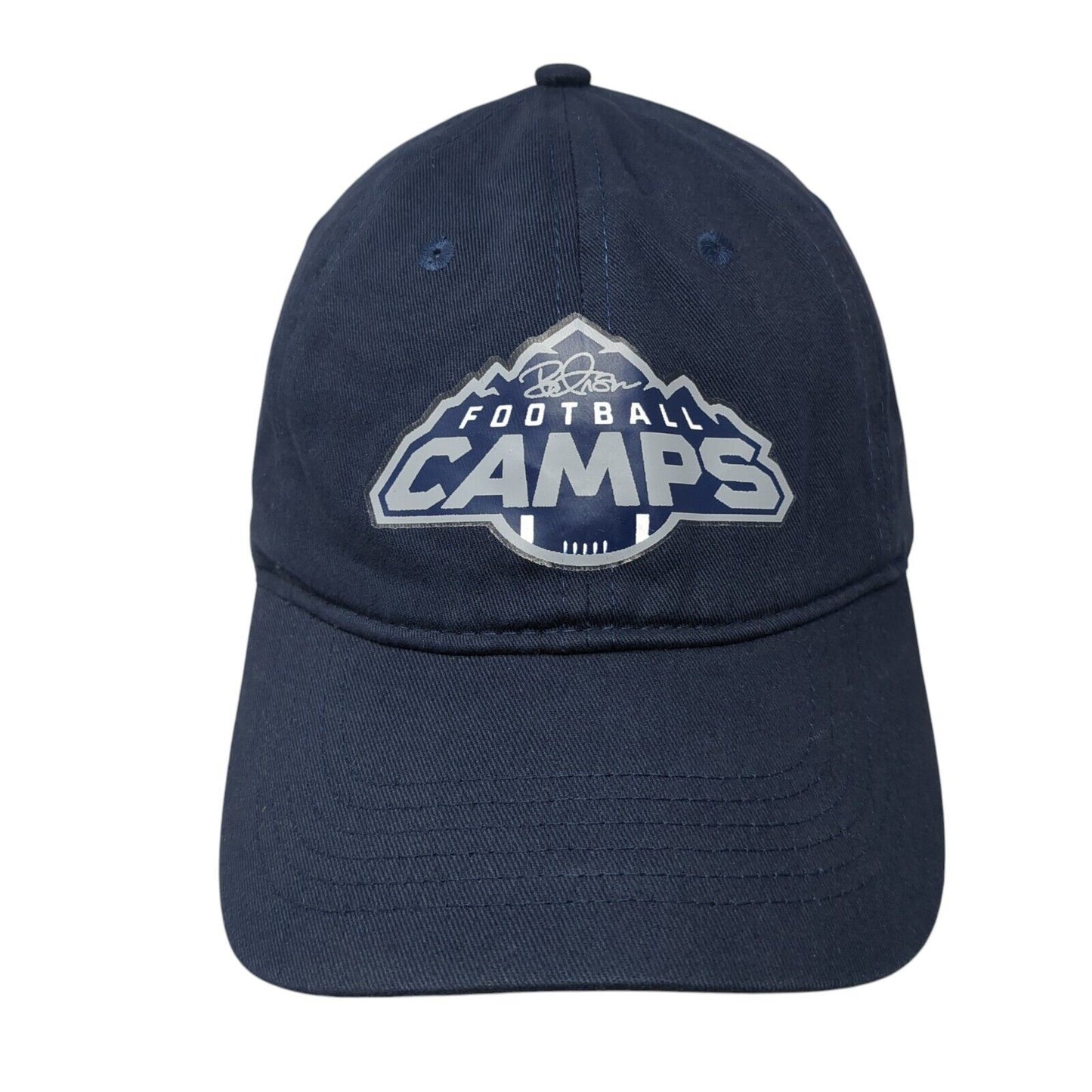 Football Camps Strapback Hat Blue One Size Adjustable 6 Panel Big X