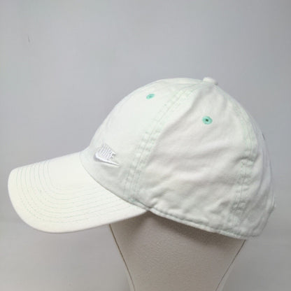 Nike S1ze Heritage86 Men's Slideback Hat White Green OSFM Embroidered Logo