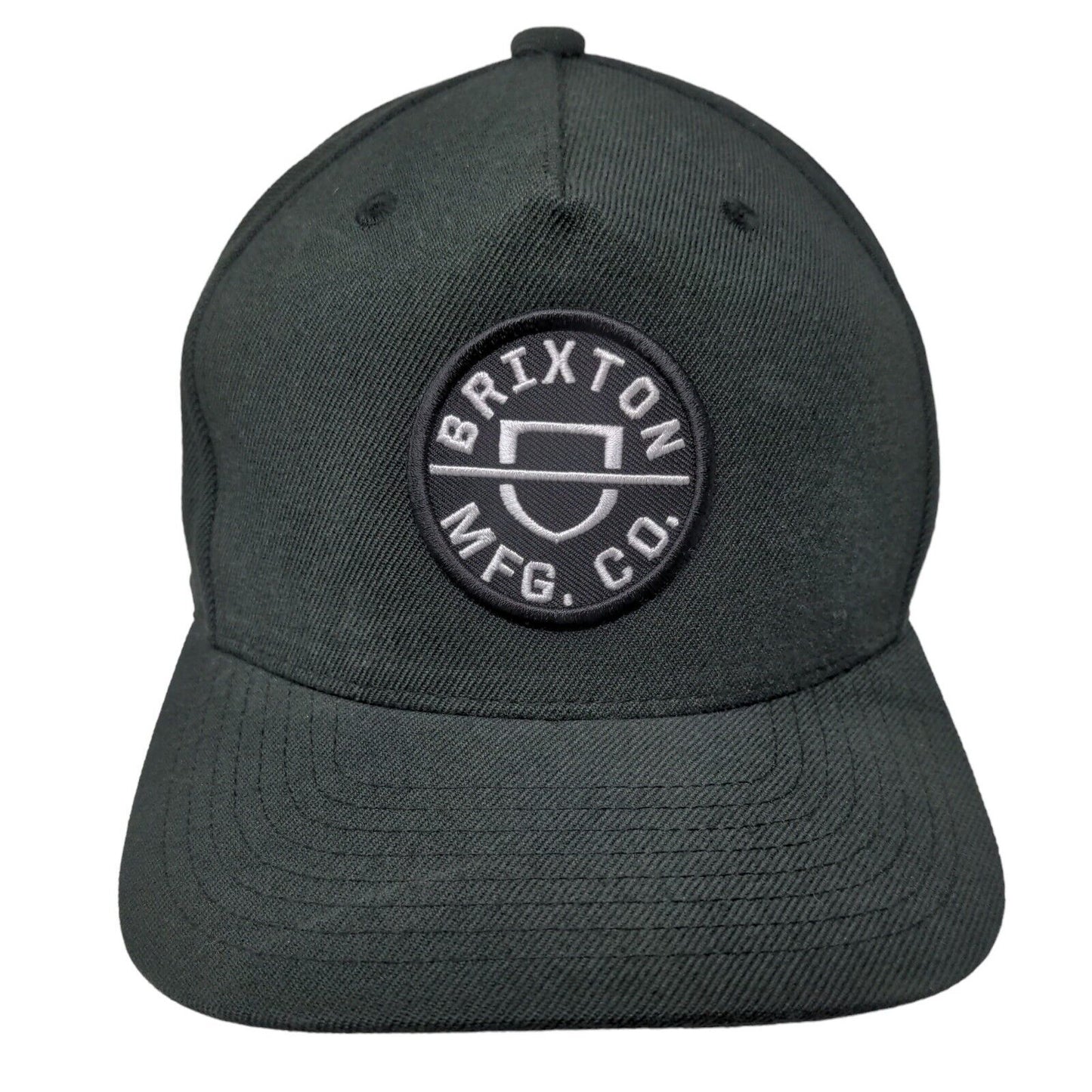 Brixton MFG Co Men's Snapback Hat Black Adjustable Embroidered Logo