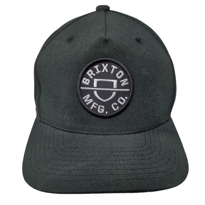 Brixton MFG Co Men's Snapback Hat Black Adjustable Embroidered Logo