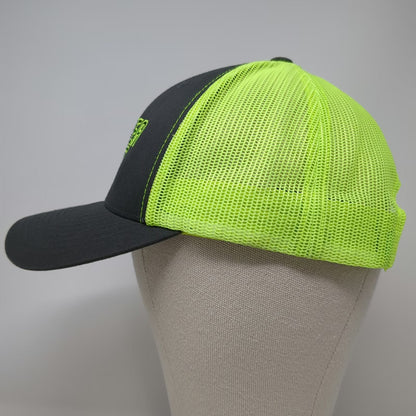 Yupoong Trucker Hat Gray Green One Size Mesh Back Snapback Bunker Baits Fishing