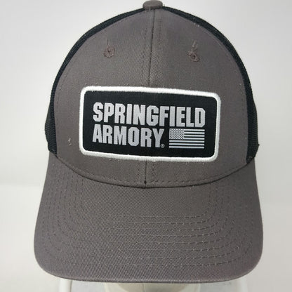 Outdoor Cap Trucker Hat Gray One Size Springfield Armory Patch Mesh Snapback